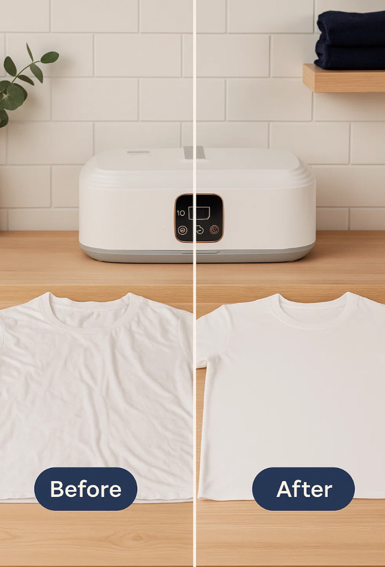 Portable Dryer — before/after dry example